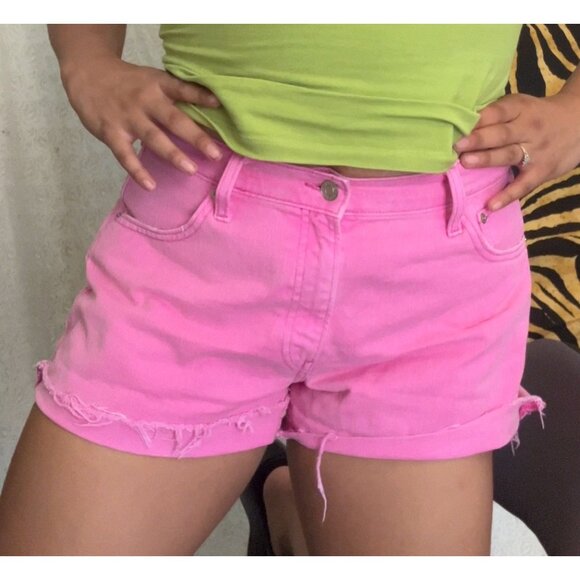 💖 Hot Pink GAP Denim Shorts – Size 31 - Picture 1 of 6